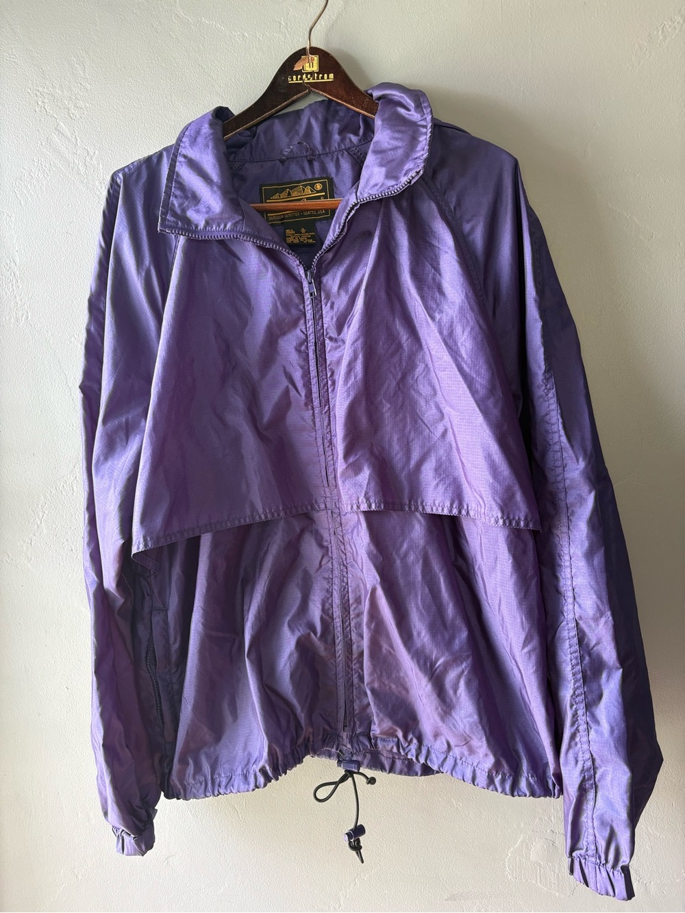 Vintage Eddie Bauer Purple Windbreaker ~ Size XL